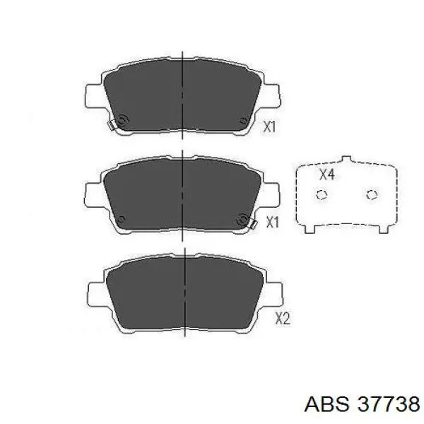 Передние тормозные колодки 37738 ABS