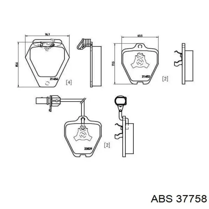 Колодки ABS 37758 цена, от 44.22 USD