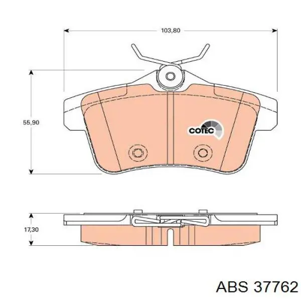 Колодки дисковые  ABS 37762 цена, от 17.55 USD