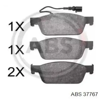 Передние тормозные колодки 37767 ABS