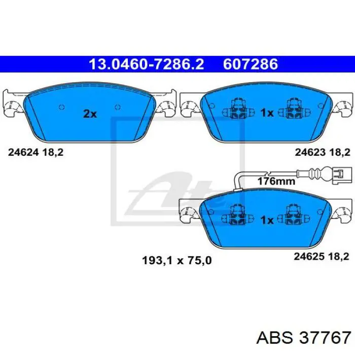 Колодки ABS 37767 цена, от 35.46 USD