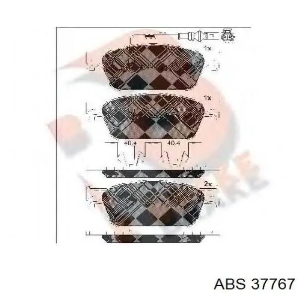 Купить 37767 ABS Колодки тормозные