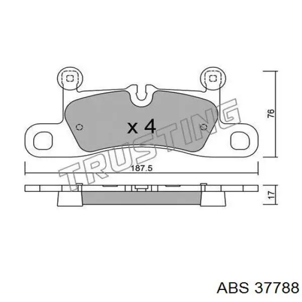 Колодки дисковые  ABS 37788 цена, от 26.77 USD