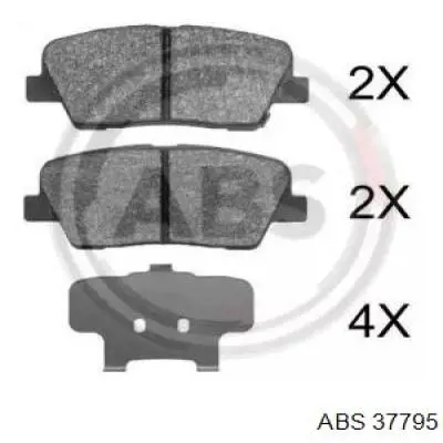 Купить 37795 ABS Колодки тормозные задние, дисковые
