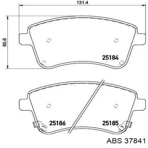 Колодки ABS 37841 цена, от 21.70 USD