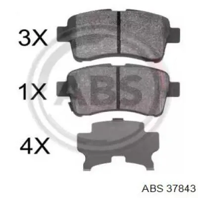 Передние тормозные колодки 37843 ABS