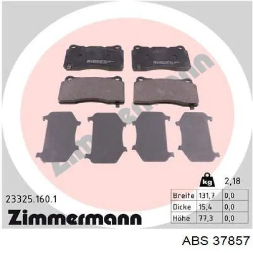 Купить 37857 ABS Колодки тормозные