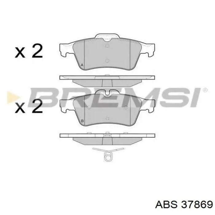 Задние дисковые колодки ABS 37869