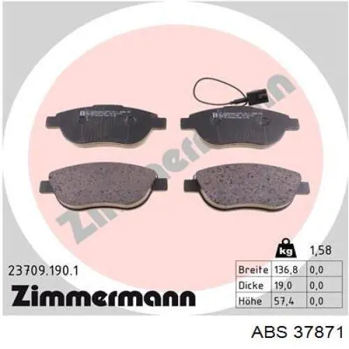 Колодки ABS 37871 цена, от 17.81 USD