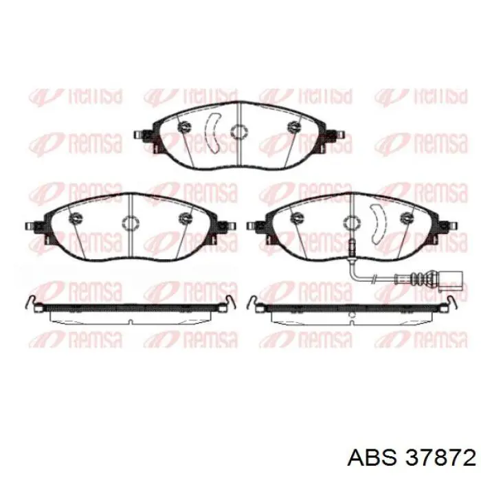 Compre 37872 ABS Sapatas do freio dianteiras de disco