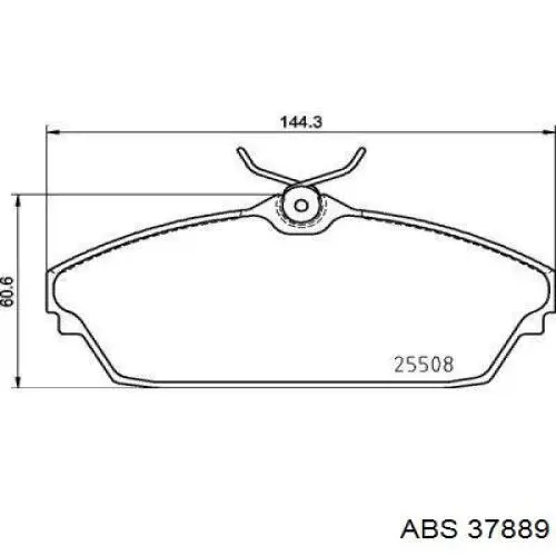Передние тормозные колодки 37889 ABS