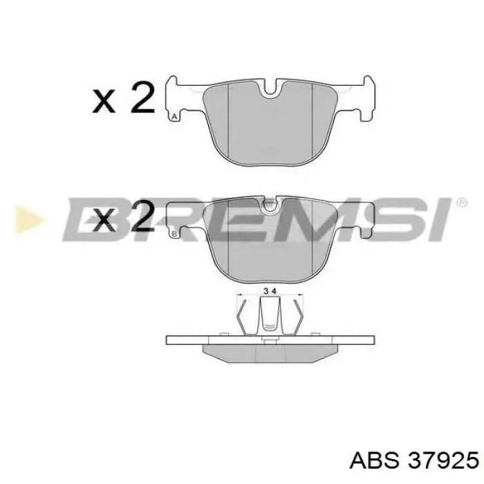 Задние тормозные колодки 302279 VALEO