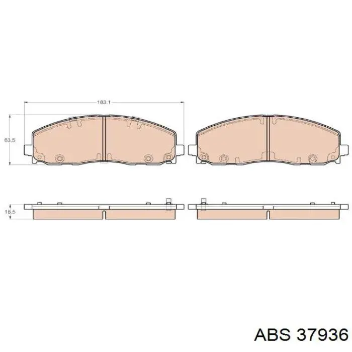 Купить 37936 ABS Колодки тормозные