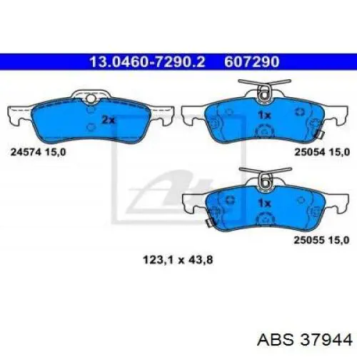 Колодки дисковые  ABS 37944 цена, от 16.67 USD