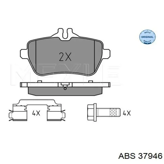 Pastillas de freno traseras 37946 ABS