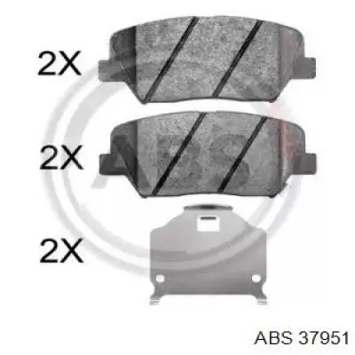 Передние тормозные колодки 37951 ABS