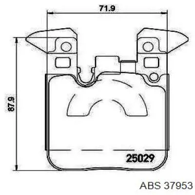 Задние дисковые колодки ABS 37953