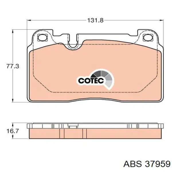 Купить 37959 ABS Колодки тормозные