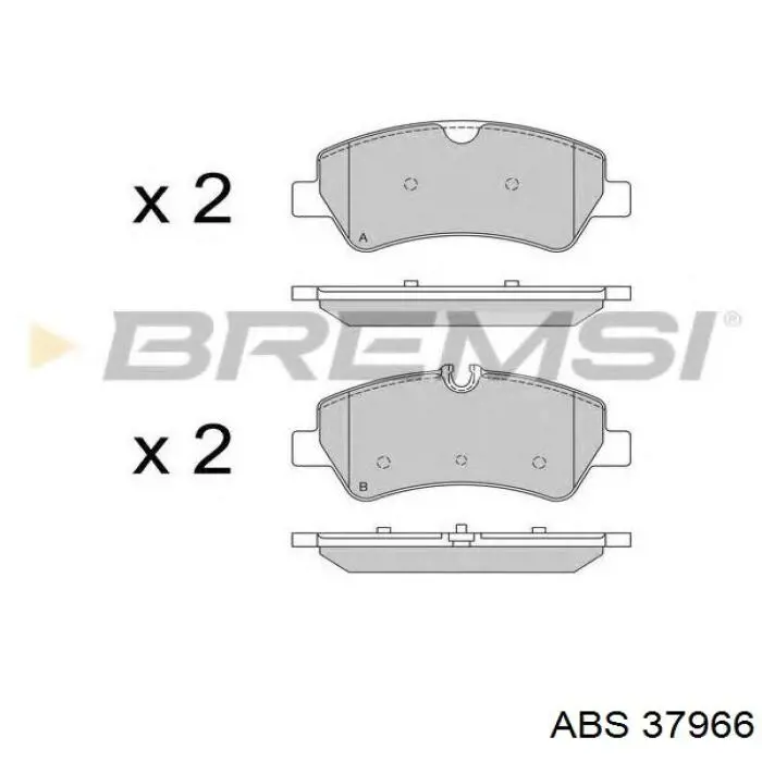 Задние дисковые колодки ABS 37966