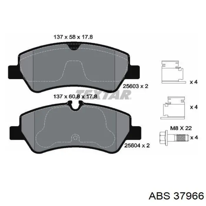 Колодки дисковые  ABS 37966 цена, от 19.77 USD