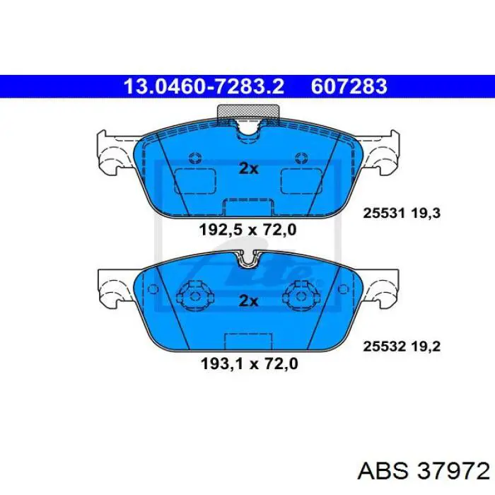 37972 ABS Колодки передние