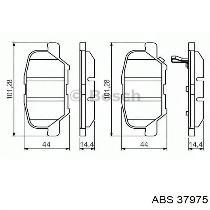 Колодки дисковые  ABS 37975 цена, от 14.52 USD