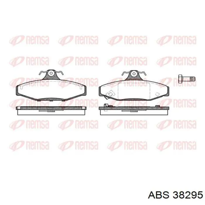 Купить 38295 ABS Колодки тормозные задние, дисковые