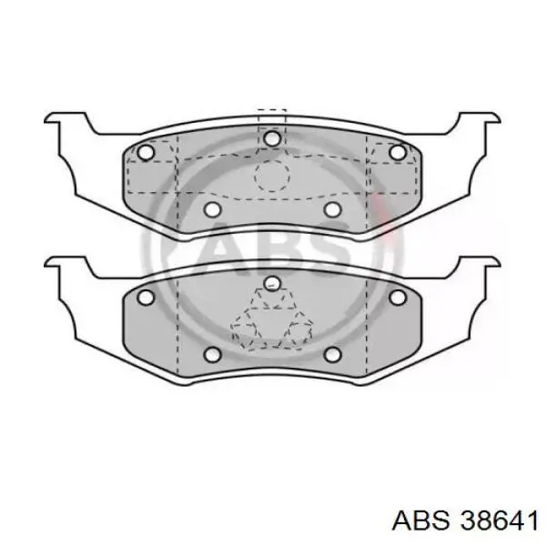 38641 ABS задние тормозные колодки