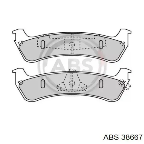 Задние тормозные колодки 38667 ABS