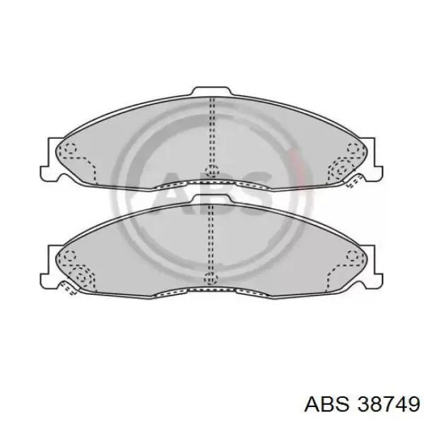 Передние тормозные колодки 38749 ABS