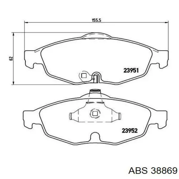 38869 ABS Колодки передние