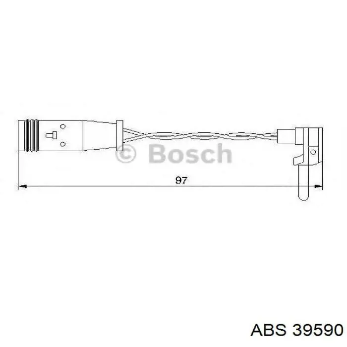 Датчик износа тормозных колодок, задний ABS 39590 цена, от 1.97 USD