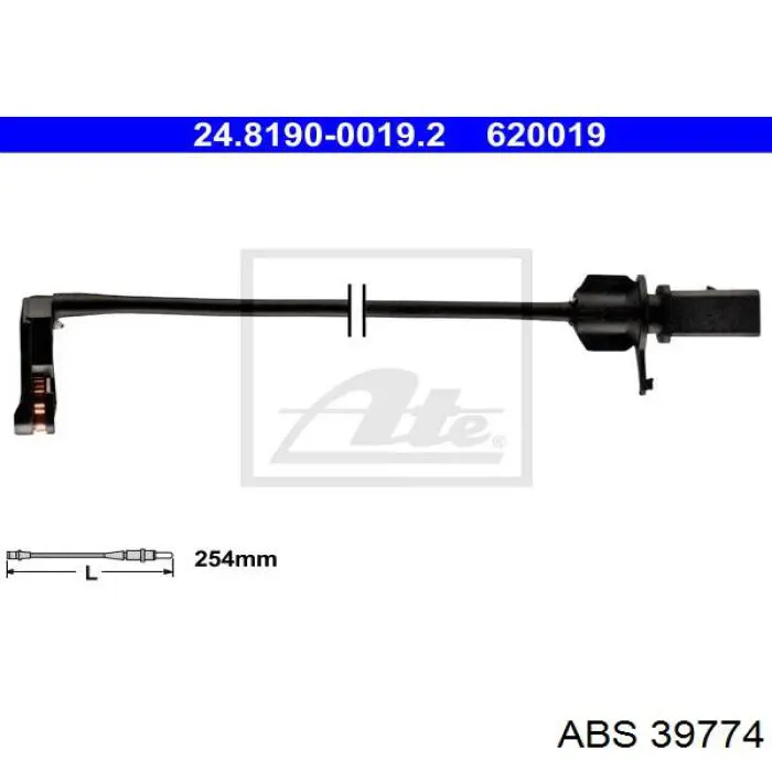 Сигнализатор износ тормозных колодок ABS 39774 цена, от 2.66 USD