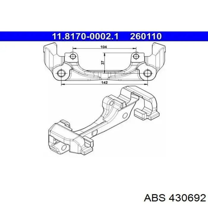 Тормозной суппорт ABS 430692 цена, от 55.54 USD