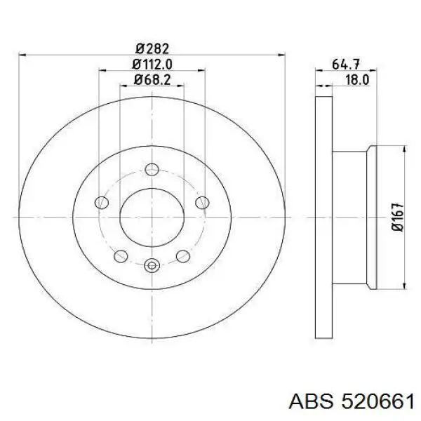 Суппорт тормозной передний левый ABS 520661
