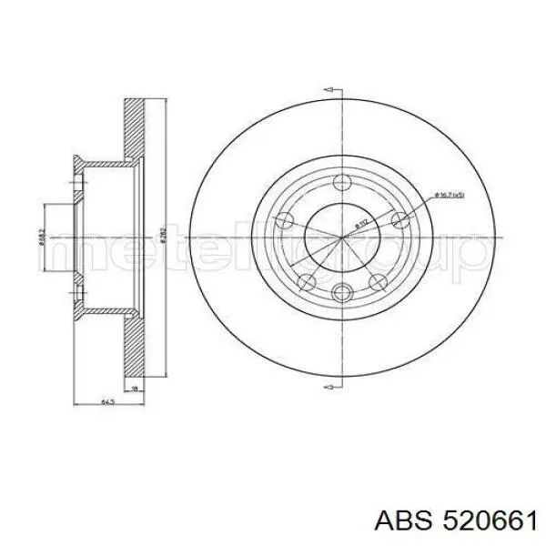 Купить 520661 ABS Суппорт тормозной передний левый
