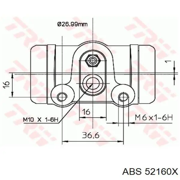 Compre 52160X ABS Cilindro traseiro do freio de rodas de trabalho