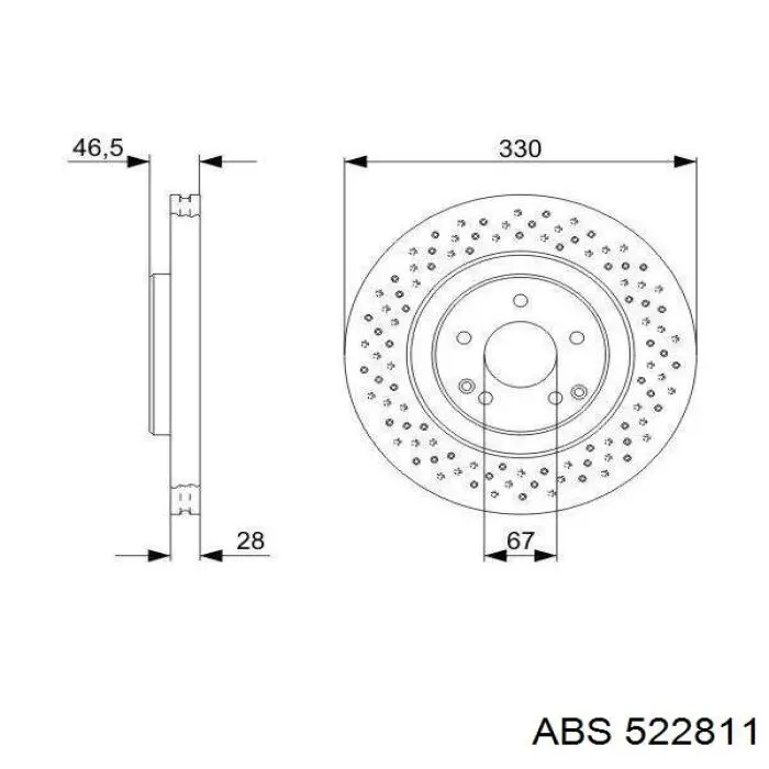 Суппорт задний левый 522811 ABS