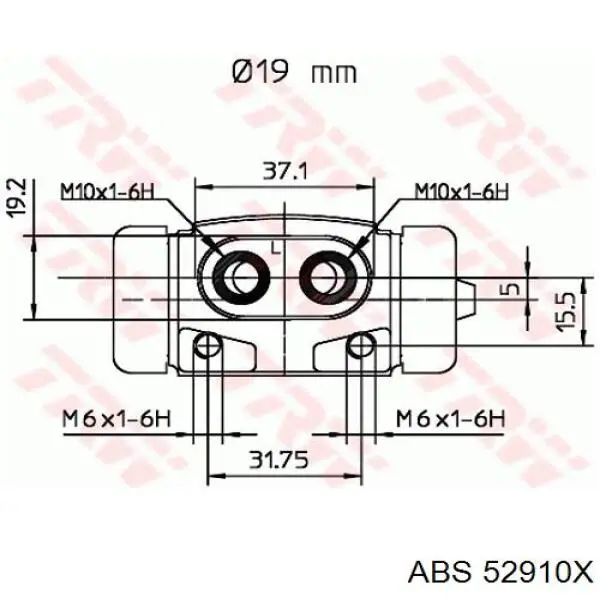 Цилиндр тормозной колесный 52910X ABS