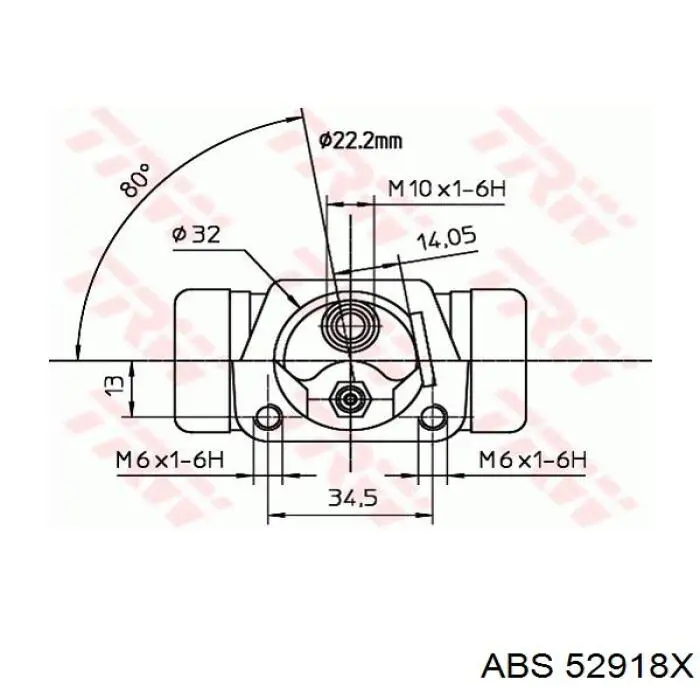 Купить 52918X ABS Цилиндр тормозной колесный