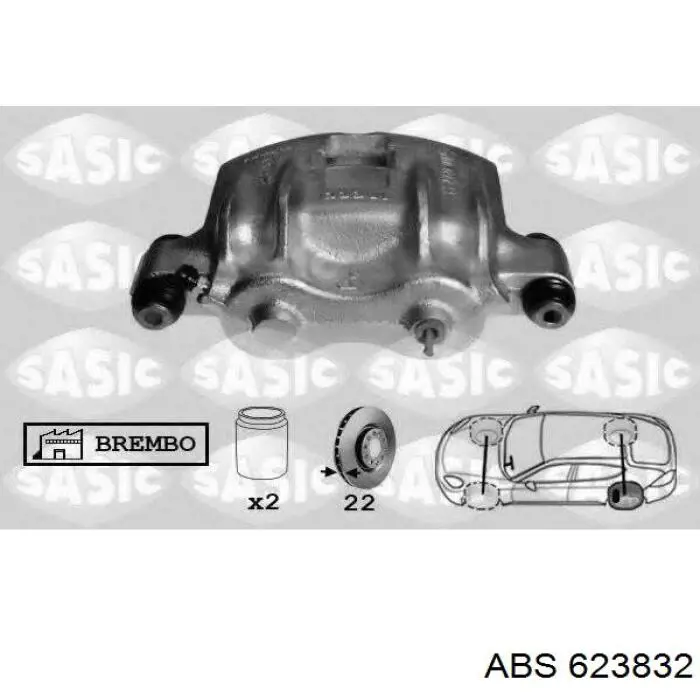 Купить FBR033B Brembo Суппорт задний правый