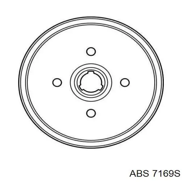 Барабан тормозной задний ABS 7169S цена, от 30.41 USD