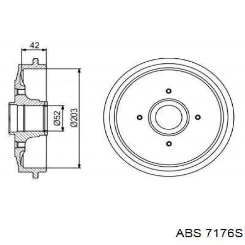 Барабан тормозной задний ABS 7176S цена, от 38.33 USD