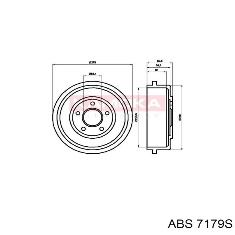 Задний барабан ABS 7179S