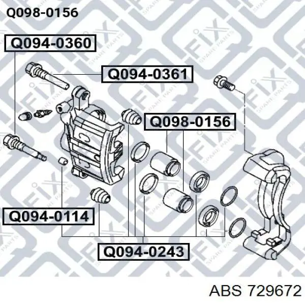 Купить 729672 ABS Суппорт задний левый