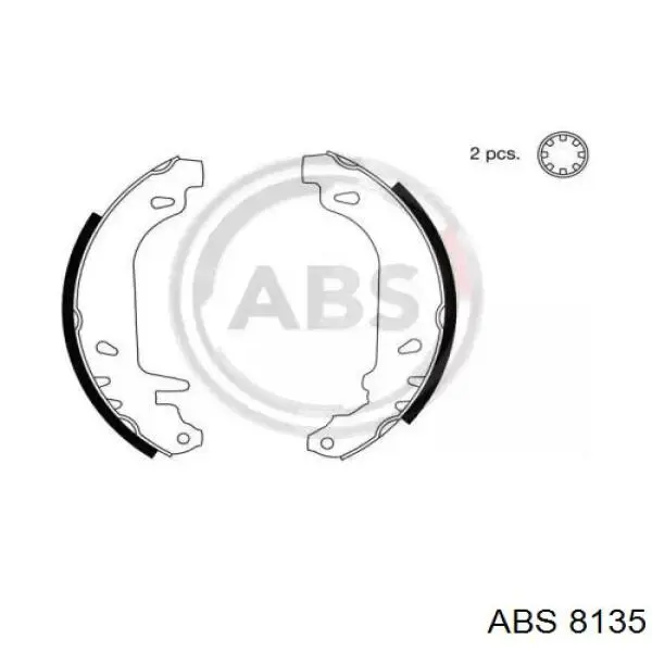 8135 ABS колодки тормозные задние барабанные