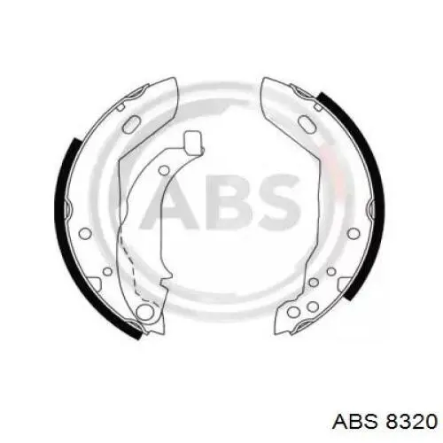 8320 ABS колодки тормозные задние барабанные