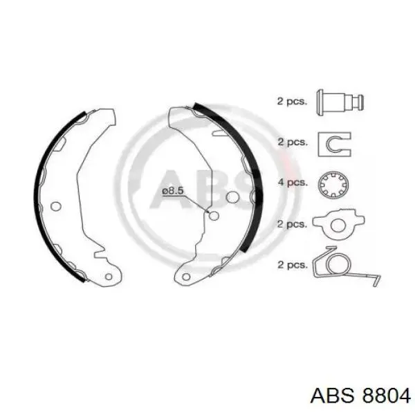 Задние барабанные колодки 8804 ABS