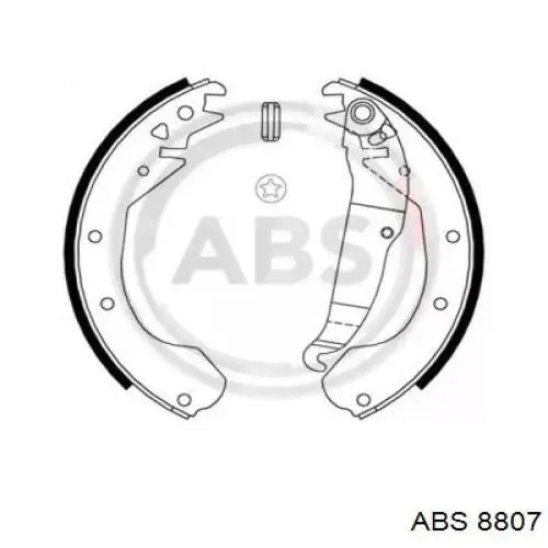 Задние барабанные колодки 8807 ABS