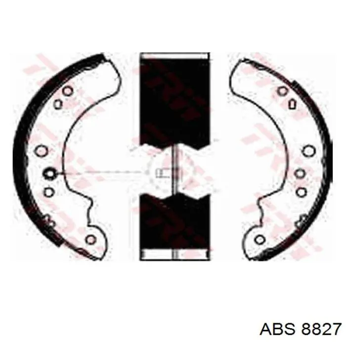 Задние барабанные колодки 8827 ABS